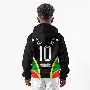 Personalized St Kitts And Nevis Patriots Cricket Kid Hoodie Dynamic Player Celebration Team Pride
