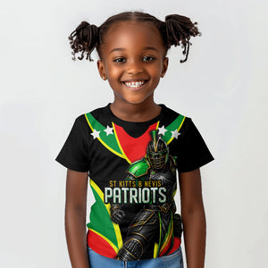 Personalized St Kitts And Nevis Patriots Cricket Kid T shirt Dynamic Player Celebration Team Pride