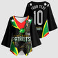 Personalized St Kitts And Nevis Patriots Cricket Kimono Sleeve Blouse Dynamic Player Celebration Team Pride