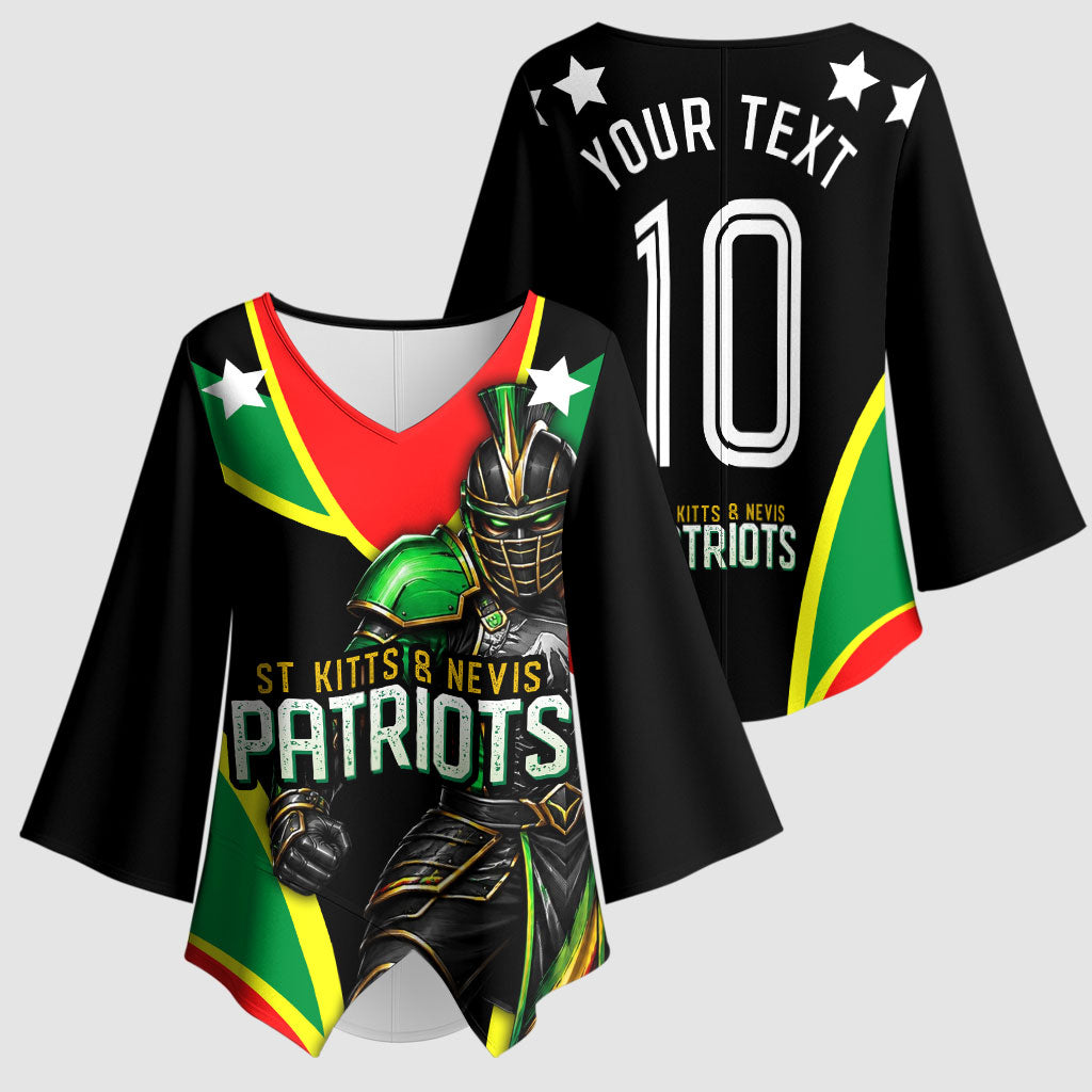 Personalized St Kitts And Nevis Patriots Cricket Kimono Sleeve Blouse Dynamic Player Celebration Team Pride