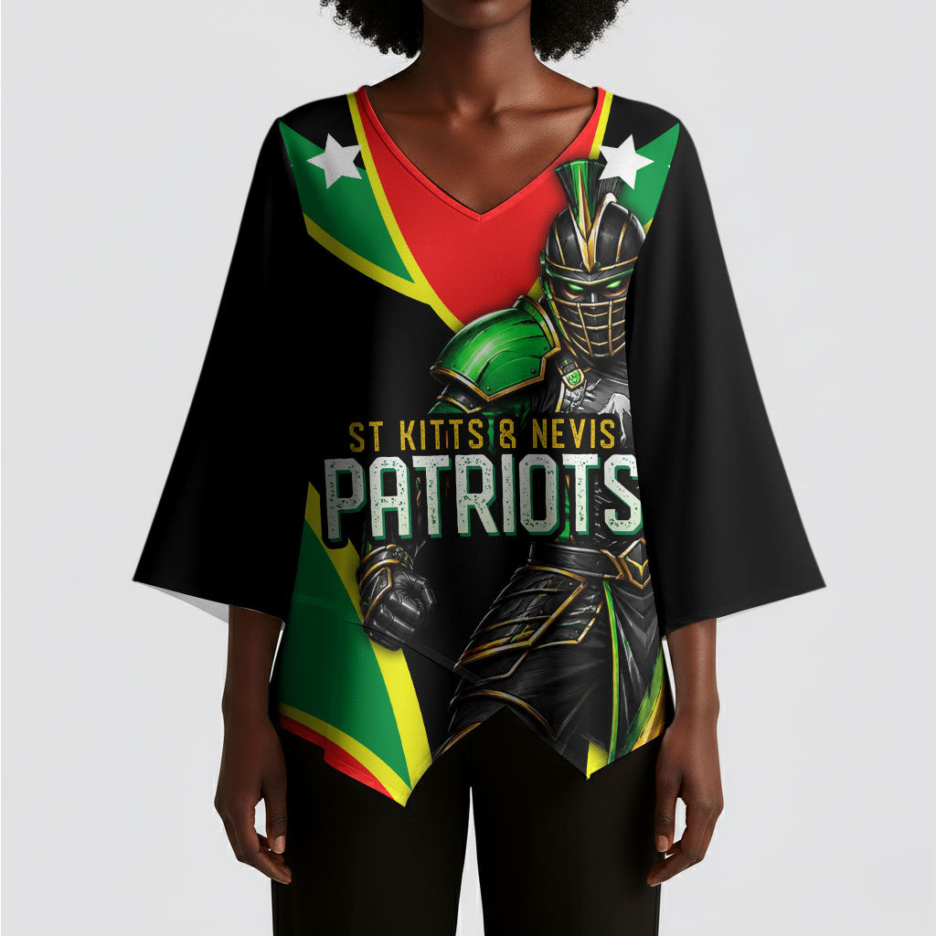 Personalized St Kitts And Nevis Patriots Cricket Kimono Sleeve Blouse Dynamic Player Celebration Team Pride