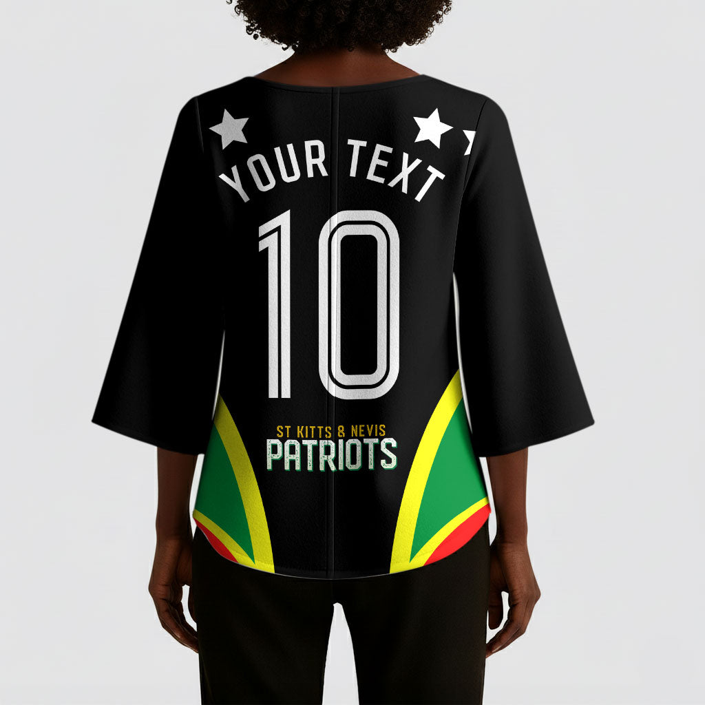 Personalized St Kitts And Nevis Patriots Cricket Kimono Sleeve Blouse Dynamic Player Celebration Team Pride