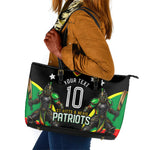 Personalized St Kitts And Nevis Patriots Cricket Leather Tote Bag Dynamic Player Celebration Team Pride