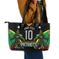 Personalized St Kitts And Nevis Patriots Cricket Leather Tote Bag Dynamic Player Celebration Team Pride