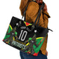 Personalized St Kitts And Nevis Patriots Cricket Leather Tote Bag Dynamic Player Celebration Team Pride