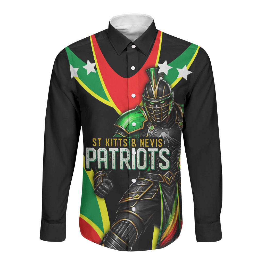 Personalized St Kitts And Nevis Patriots Cricket Long Sleeve Button Shirt Dynamic Player Celebration Team Pride