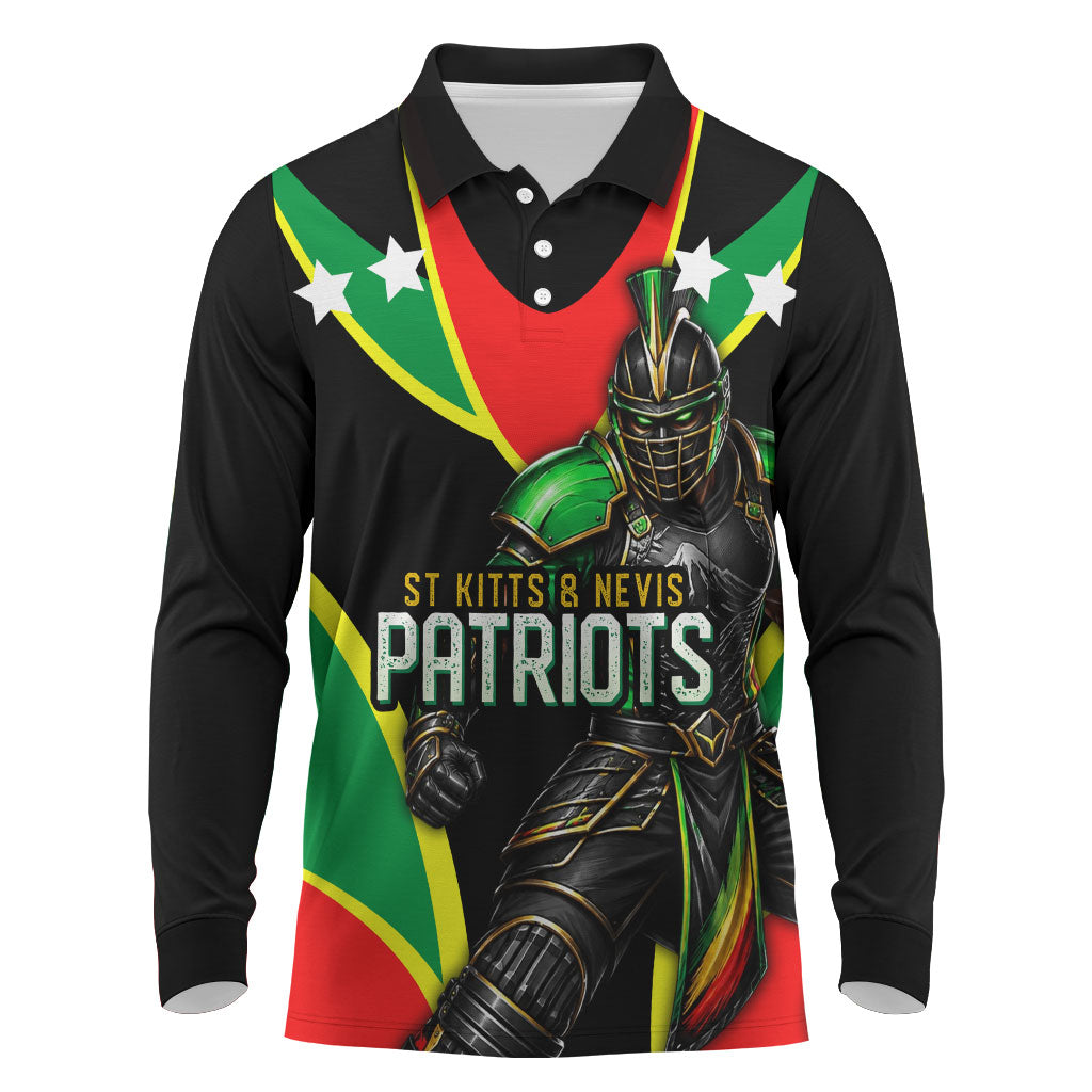 Personalized St Kitts And Nevis Patriots Cricket Long Sleeve Polo Shirt Dynamic Player Celebration Team Pride
