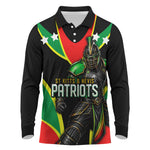Personalized St Kitts And Nevis Patriots Cricket Long Sleeve Polo Shirt Dynamic Player Celebration Team Pride
