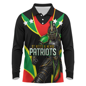 Personalized St Kitts And Nevis Patriots Cricket Long Sleeve Polo Shirt Dynamic Player Celebration Team Pride