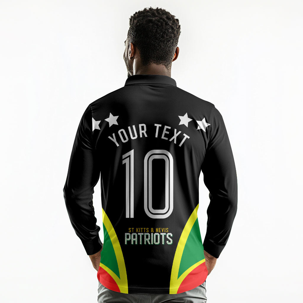 Personalized St Kitts And Nevis Patriots Cricket Long Sleeve Polo Shirt Dynamic Player Celebration Team Pride