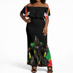 Personalized St Kitts And Nevis Patriots Cricket Off Shoulder Maxi Dress Dynamic Player Celebration Team Pride