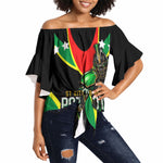 Personalized St Kitts And Nevis Patriots Cricket Off Shoulder Wrap Waist Top Dynamic Player Celebration Team Pride