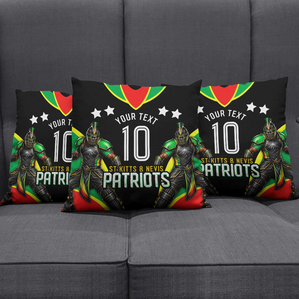 Personalized St Kitts And Nevis Patriots Cricket Pillow Cover Dynamic Player Celebration Team Pride