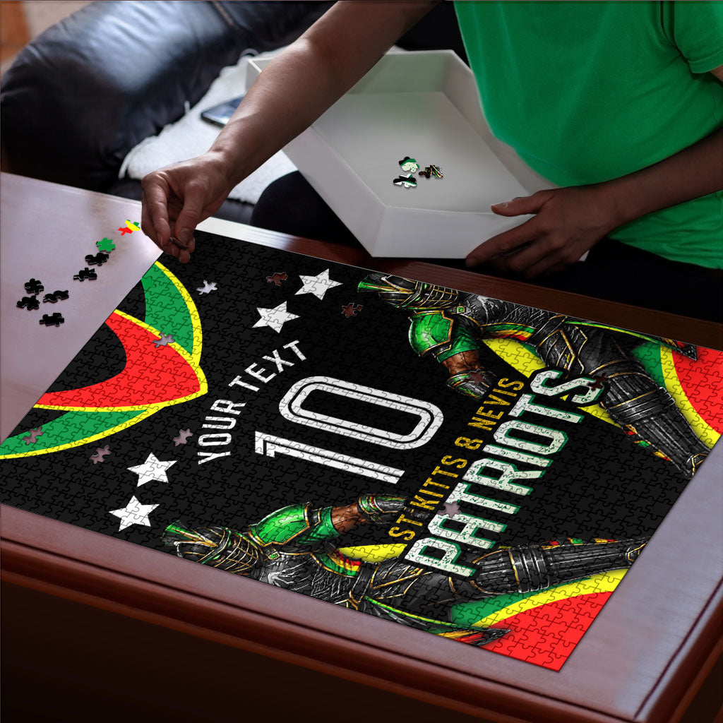 Personalized St Kitts And Nevis Patriots Cricket Puzzle Dynamic Player Celebration Team Pride