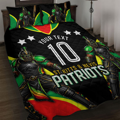 Personalized St Kitts And Nevis Patriots Cricket Quilt Bed Set Dynamic Player Celebration Team Pride