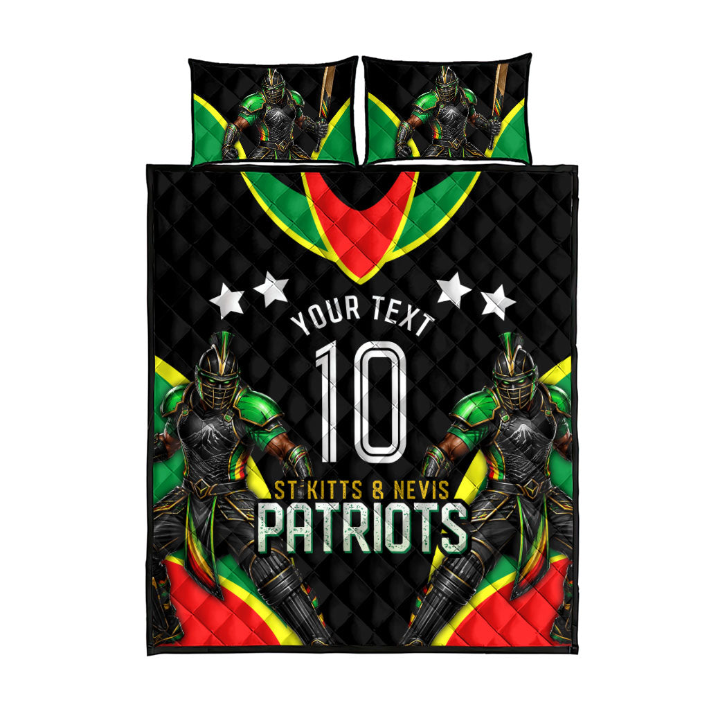 Personalized St Kitts And Nevis Patriots Cricket Quilt Bed Set Dynamic Player Celebration Team Pride