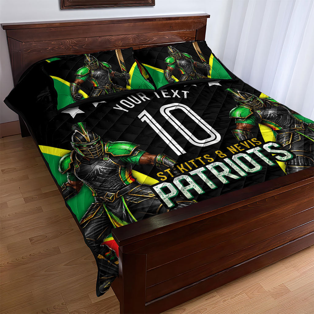 Personalized St Kitts And Nevis Patriots Cricket Quilt Bed Set Dynamic Player Celebration Team Pride