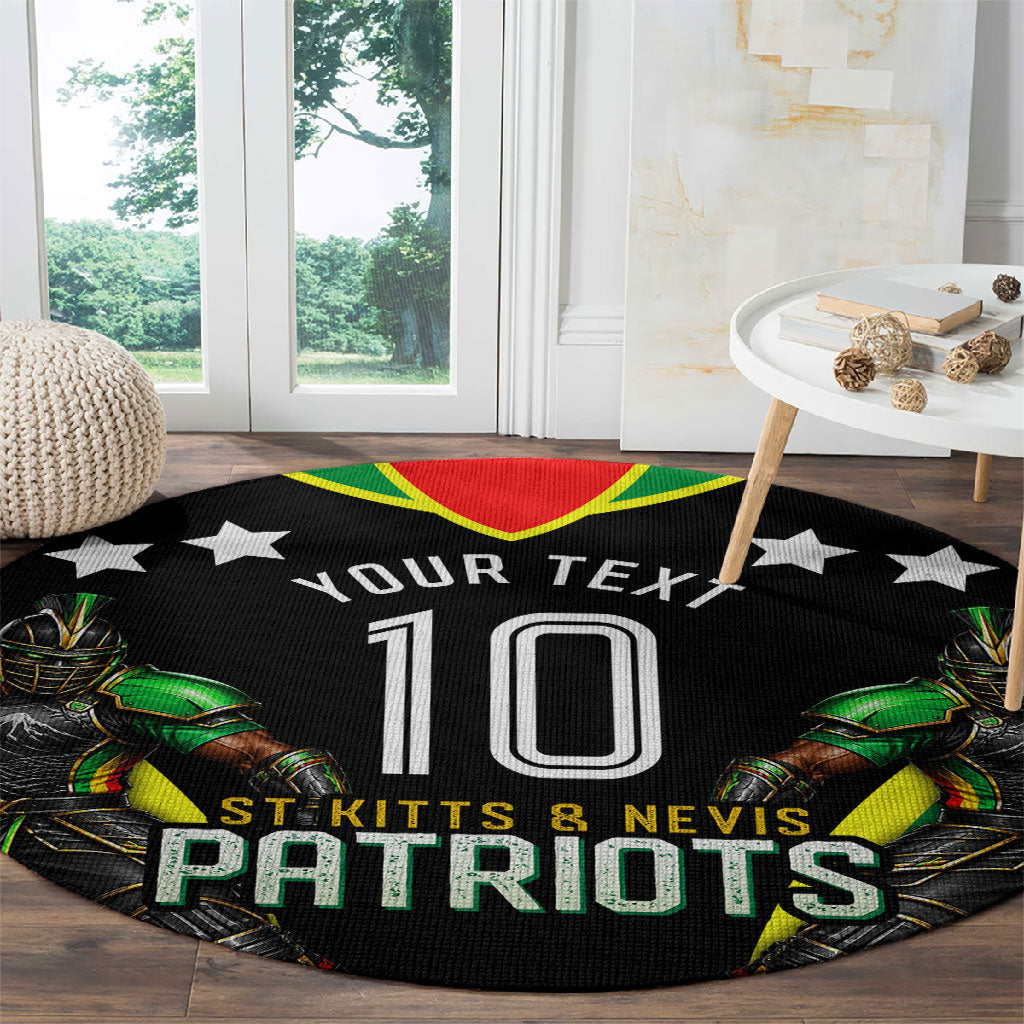 Personalized St Kitts And Nevis Patriots Cricket Round Carpet Dynamic Player Celebration Team Pride
