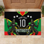 Personalized St Kitts And Nevis Patriots Cricket Rubber Doormat Dynamic Player Celebration Team Pride