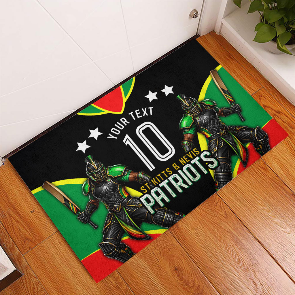 Personalized St Kitts And Nevis Patriots Cricket Rubber Doormat Dynamic Player Celebration Team Pride