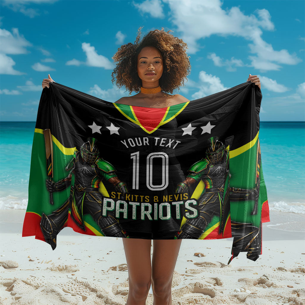 Personalized St Kitts And Nevis Patriots Cricket Sarong Dynamic Player Celebration Team Pride