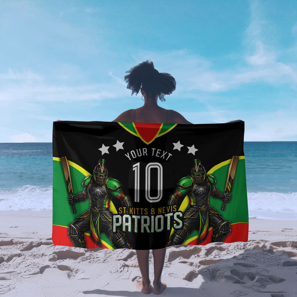 Personalized St Kitts And Nevis Patriots Cricket Sarong Dynamic Player Celebration Team Pride