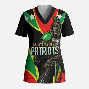Personalized St Kitts And Nevis Patriots Cricket Scrub Top Dynamic Player Celebration Team Pride