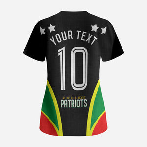 Personalized St Kitts And Nevis Patriots Cricket Scrub Top Dynamic Player Celebration Team Pride