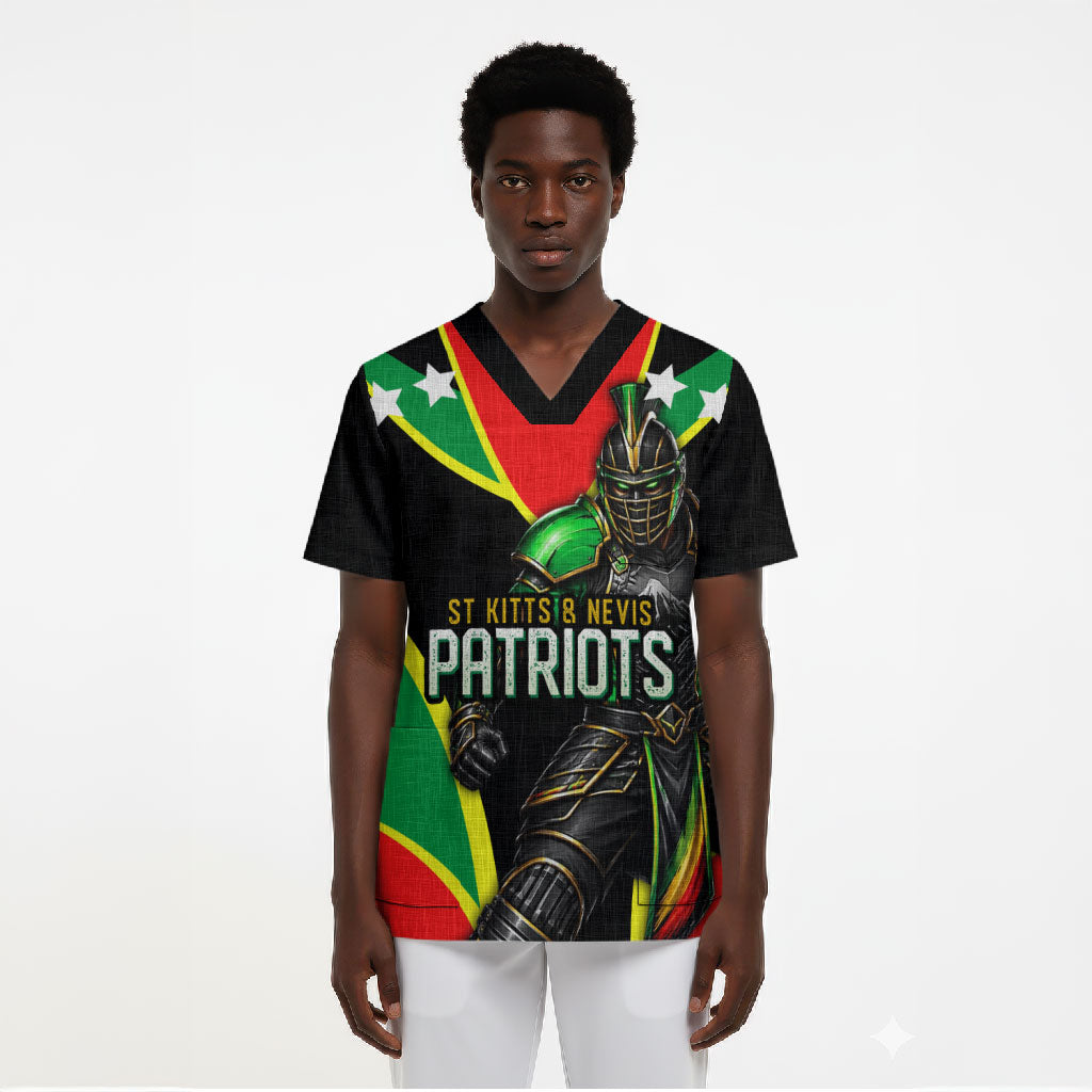 Personalized St Kitts And Nevis Patriots Cricket Scrub Top Dynamic Player Celebration Team Pride