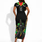 Personalized St Kitts And Nevis Patriots Cricket Short Sleeve Bodycon Dress Dynamic Player Celebration Team Pride