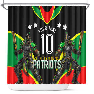 Personalized St Kitts And Nevis Patriots Cricket Shower Curtain Dynamic Player Celebration Team Pride