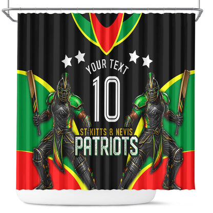 Personalized St Kitts And Nevis Patriots Cricket Shower Curtain Dynamic Player Celebration Team Pride