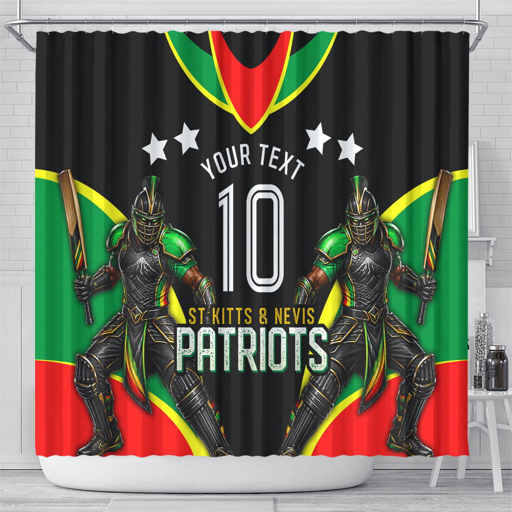 Personalized St Kitts And Nevis Patriots Cricket Shower Curtain Dynamic Player Celebration Team Pride