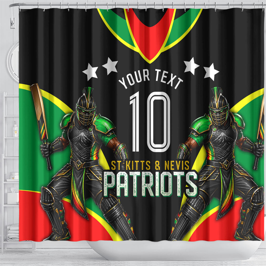 Personalized St Kitts And Nevis Patriots Cricket Shower Curtain Dynamic Player Celebration Team Pride