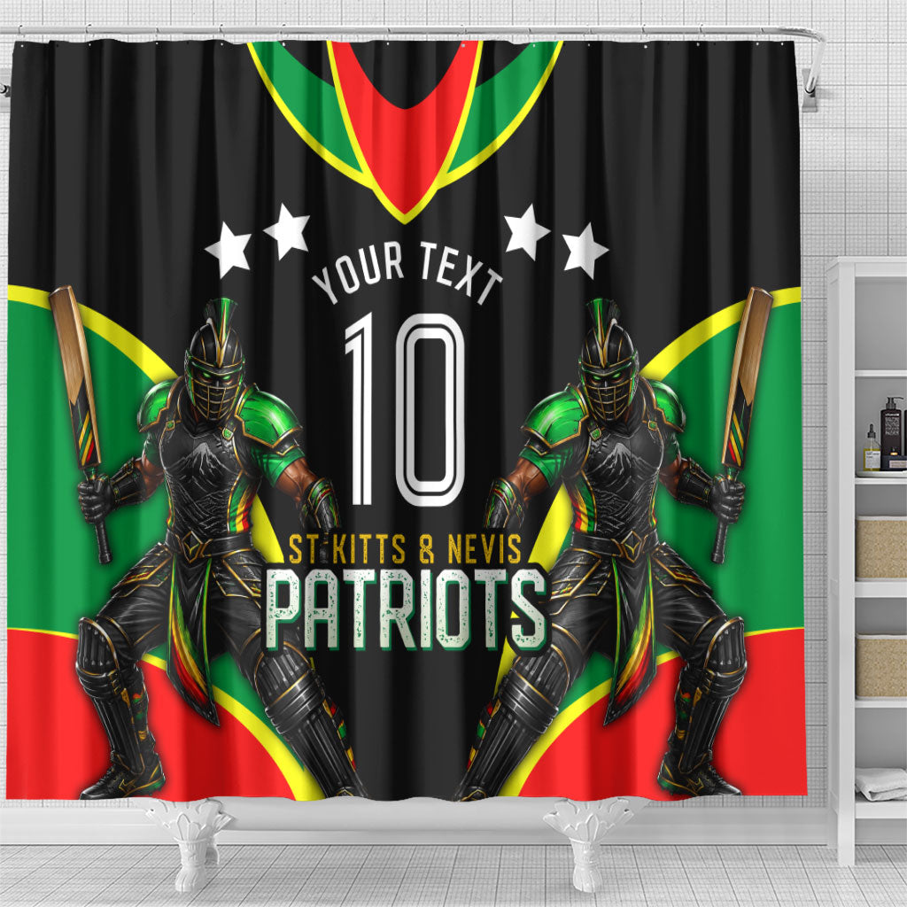Personalized St Kitts And Nevis Patriots Cricket Shower Curtain Dynamic Player Celebration Team Pride