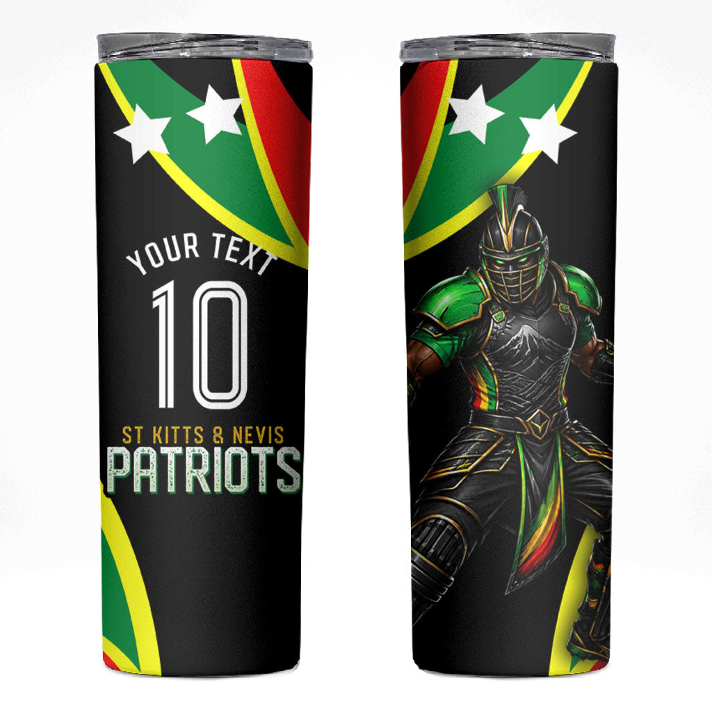 Personalized St Kitts And Nevis Patriots Cricket Skinny Tumbler Dynamic Player Celebration Team Pride