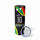 Personalized St Kitts And Nevis Patriots Cricket Skinny Tumbler Dynamic Player Celebration Team Pride