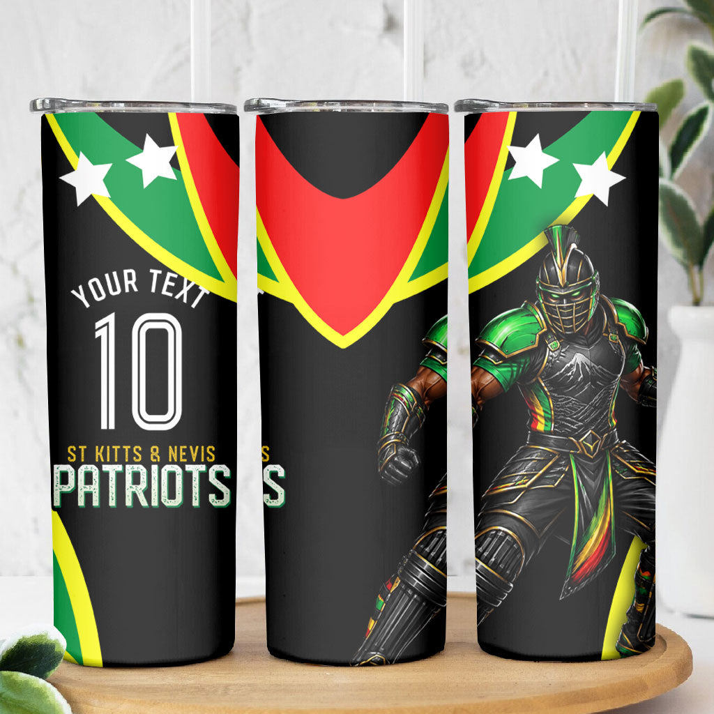 Personalized St Kitts And Nevis Patriots Cricket Skinny Tumbler Dynamic Player Celebration Team Pride