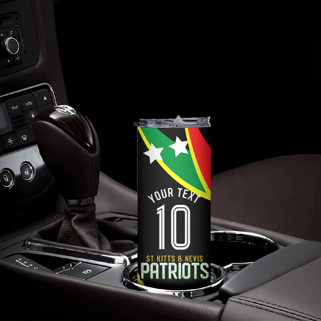 Personalized St Kitts And Nevis Patriots Cricket Skinny Tumbler Dynamic Player Celebration Team Pride