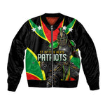 Personalized St Kitts And Nevis Patriots Cricket Sleeve Zip Bomber Jacket Dynamic Player Celebration Team Pride