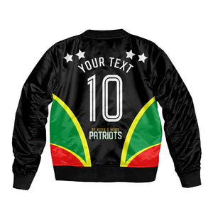 Personalized St Kitts And Nevis Patriots Cricket Sleeve Zip Bomber Jacket Dynamic Player Celebration Team Pride