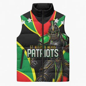 Personalized St Kitts And Nevis Patriots Cricket Sleeveless Puffer Jacket Dynamic Player Celebration Team Pride