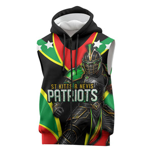 Personalized St Kitts And Nevis Patriots Cricket Sleeveless Zip Hoodie Dynamic Player Celebration Team Pride