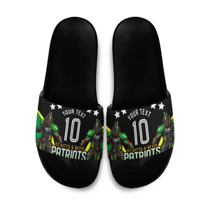 Personalized St Kitts And Nevis Patriots Cricket Slide Sandals Dynamic Player Celebration Team Pride
