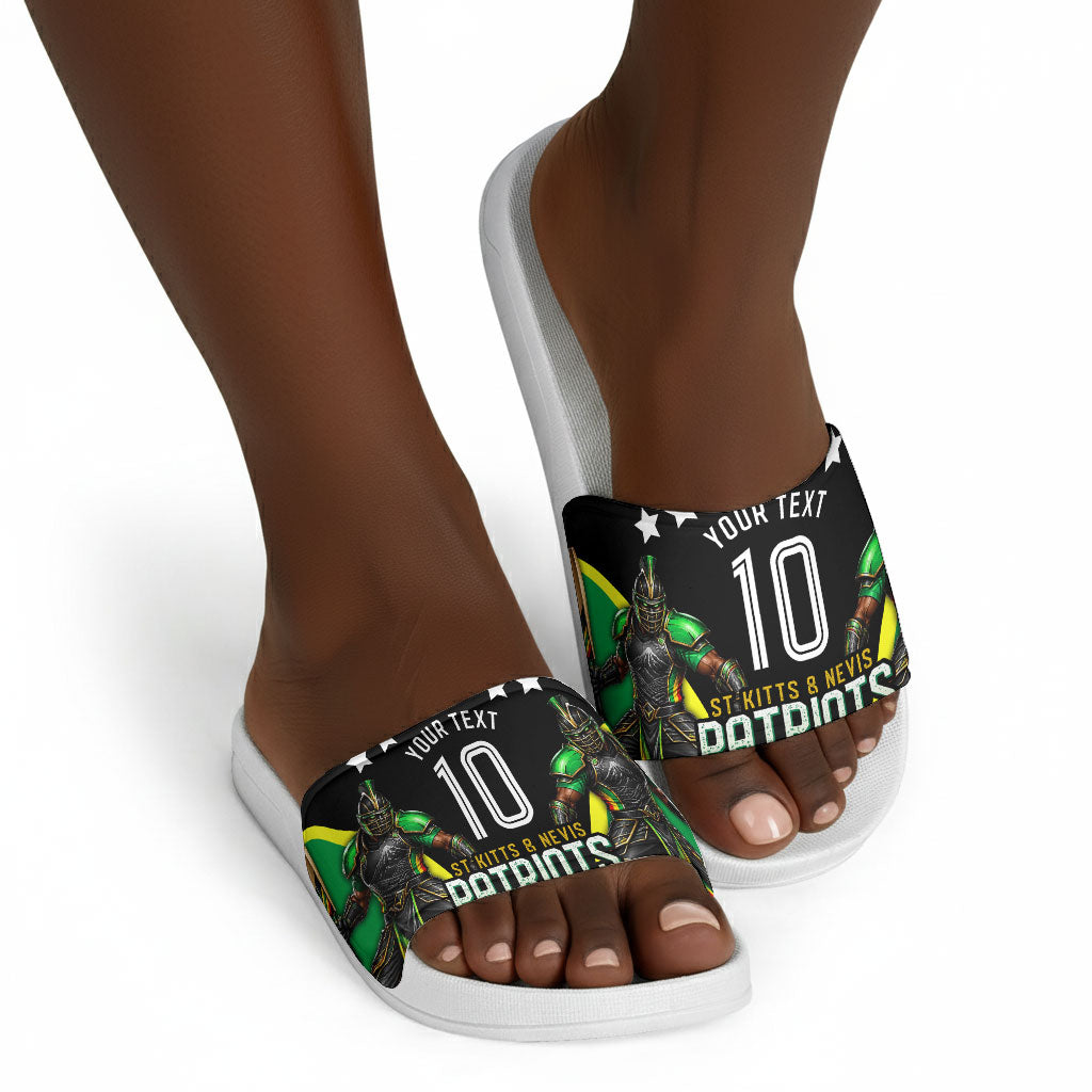 Personalized St Kitts And Nevis Patriots Cricket Slide Sandals Dynamic Player Celebration Team Pride