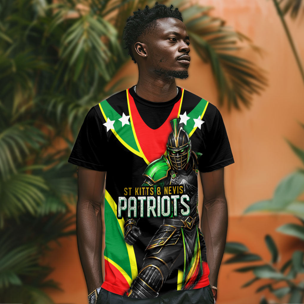 Personalized St Kitts And Nevis Patriots Cricket T shirt Dynamic Player Celebration Team Pride
