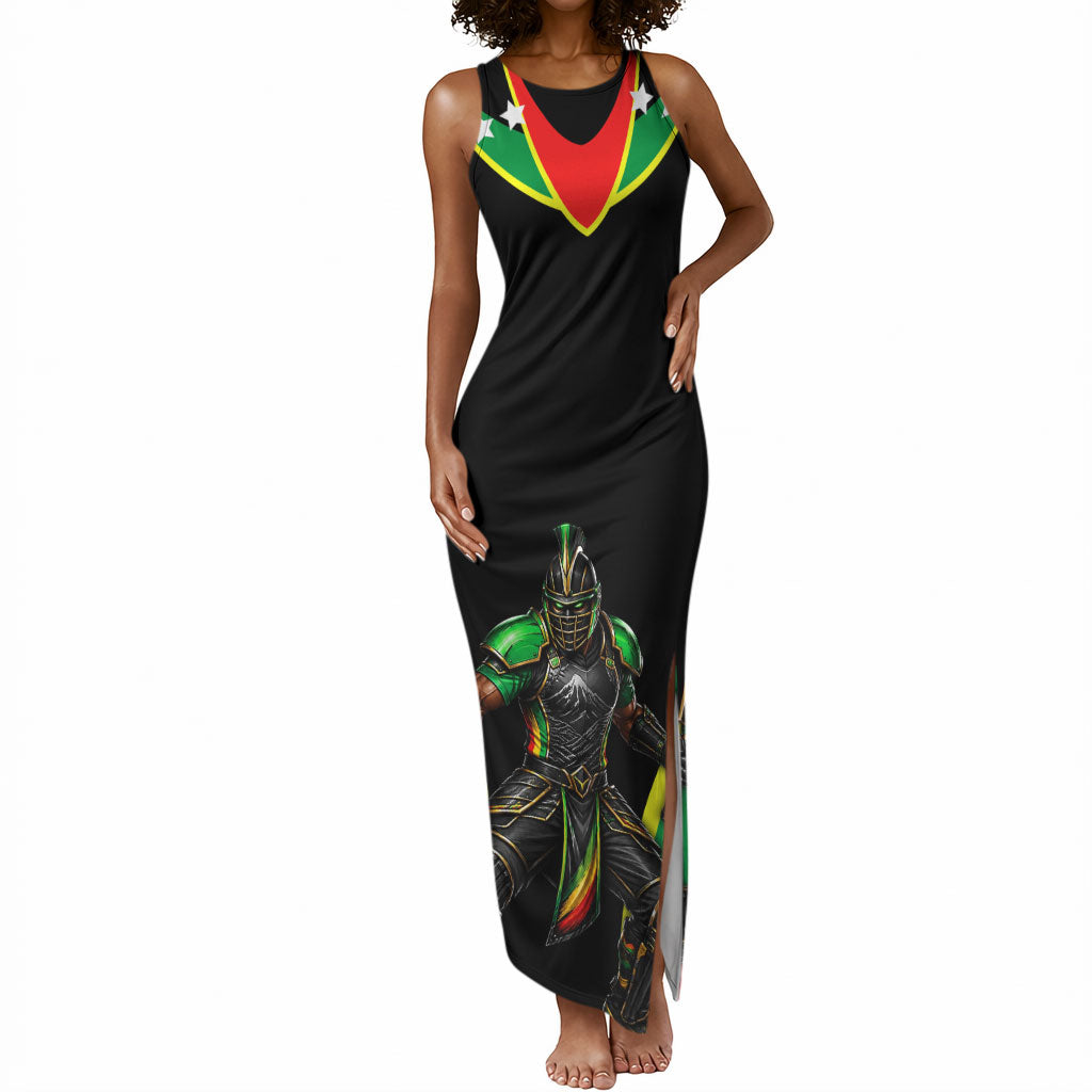 Personalized St Kitts And Nevis Patriots Cricket Tank Maxi Dress Dynamic Player Celebration Team Pride