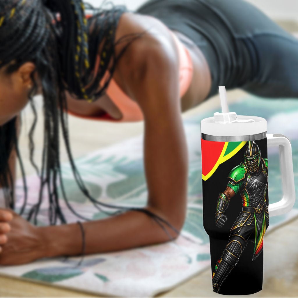 Personalized St Kitts And Nevis Patriots Cricket Tumbler With Handle Dynamic Player Celebration Team Pride