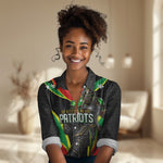 Personalized St Kitts And Nevis Patriots Cricket Women Casual Shirt Dynamic Player Celebration Team Pride