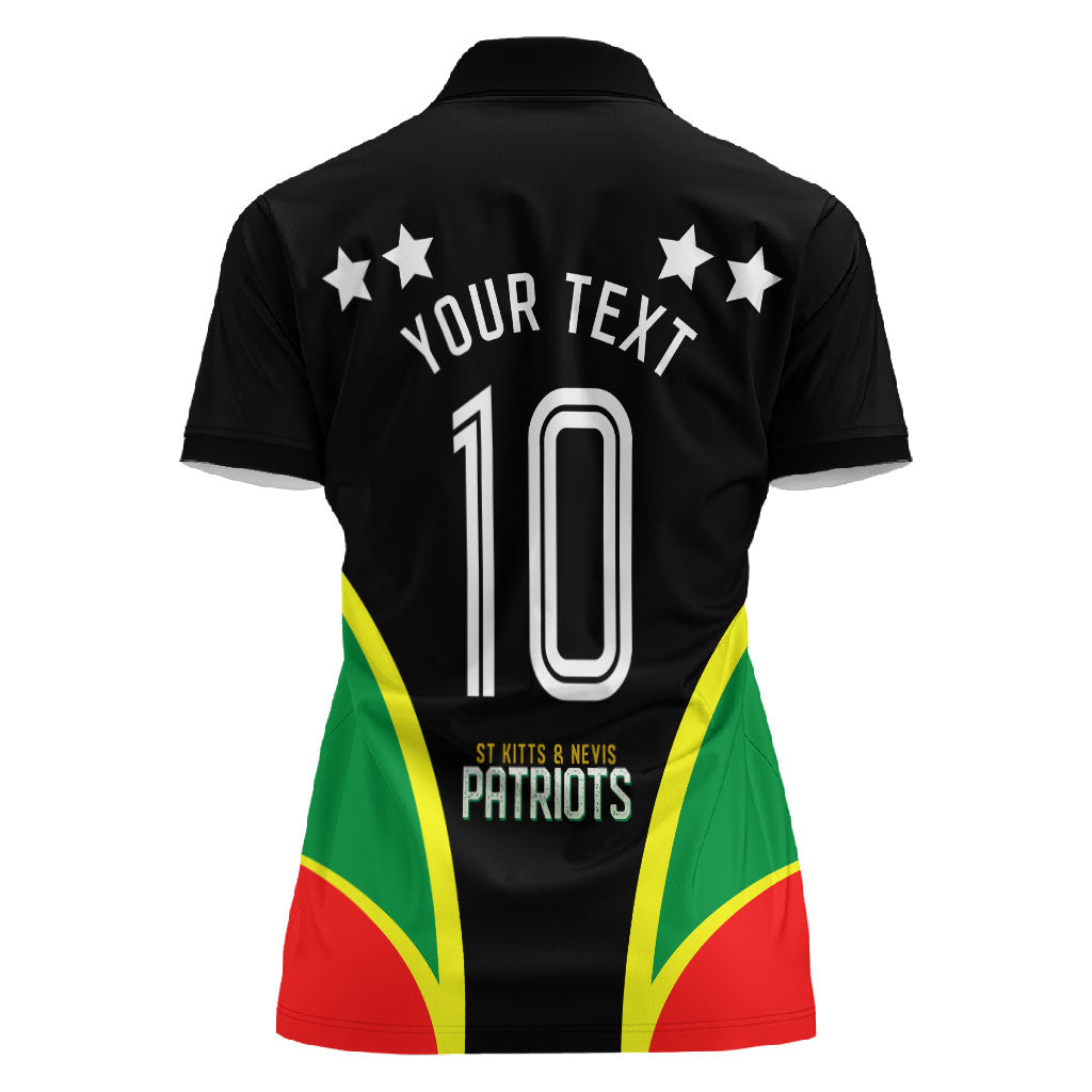 Personalized St Kitts And Nevis Patriots Cricket Women Polo Shirt Dynamic Player Celebration Team Pride